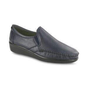 SAS Dream Comfort Slip On Leather Loafer Navy Blue 8N